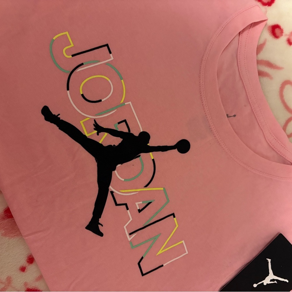 Jordan Light Pink Tee with Logo